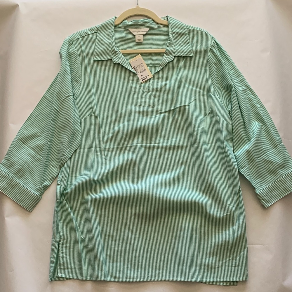 Striped Green Blouse